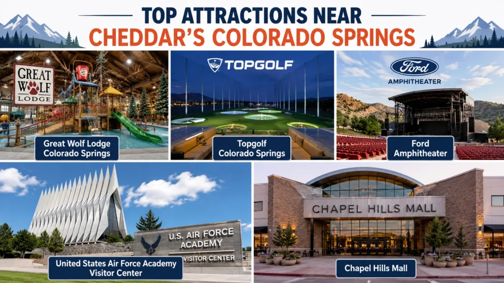 Cheddar's Colorado Springs: Location, Menu & Hours Guide 2 Cheddar’s Colorado Springs Nearby Attractions
